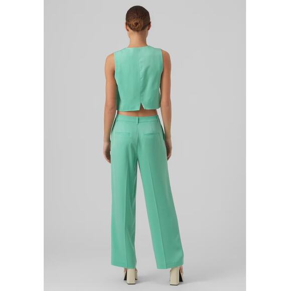 Vero Moda Nordstrom Women's Jade AYOEMINTE Loose fit Pleated Pants Size 36/32 - Picture 2 of 8